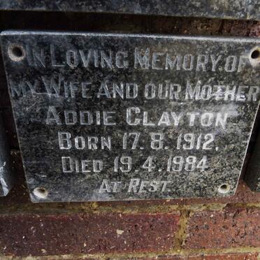 CLAYTON Addie 1912-1984