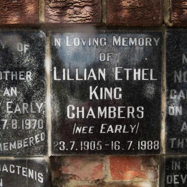 CHAMBERS Lillian Ethel King nee EARLY 1905-1988