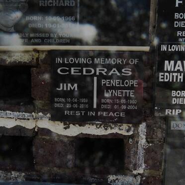 CEDRAS Jim 1959-2016 &amp; Penelope Lynette 1960-2004