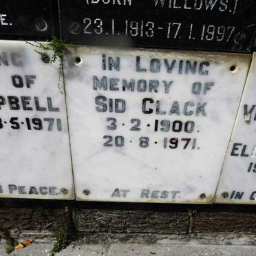 CLACK Sid 1900-1971