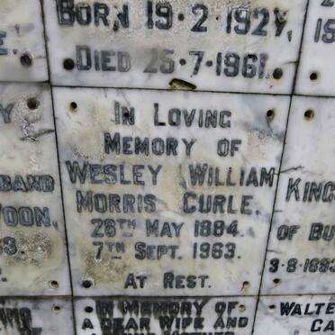 CURLE Wesley William Morris 1884-1963