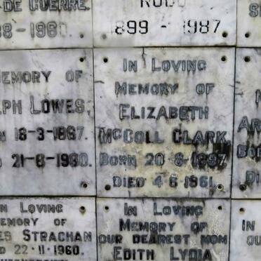 CLARK Elizabeth MCCOLL 1897-1961