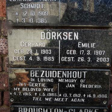 DORKSEN Gerhard 1903-1985 &amp; Emilie 1907-2003