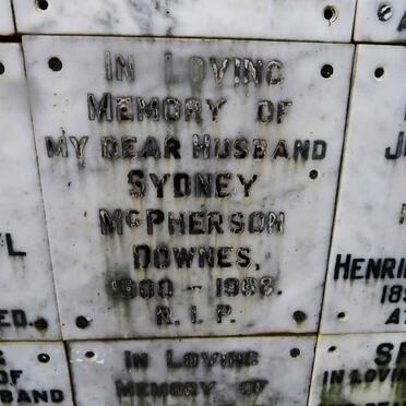 DOWNES Sydney McPherson 1900-1968