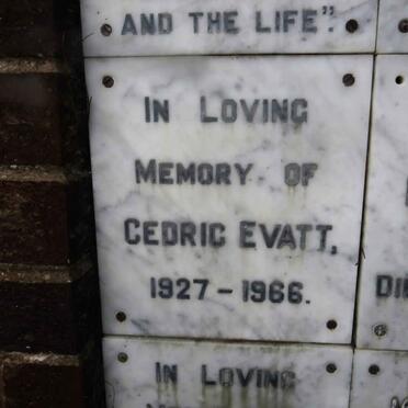 EVATT Cedric 1927-1966