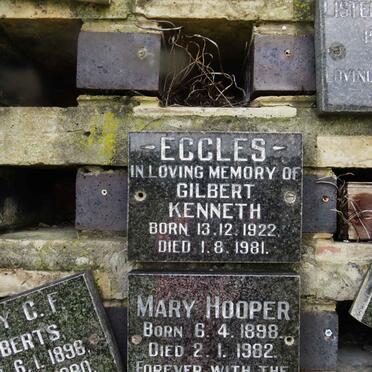 ECCLES Gilbert Kenneth 1922-1981