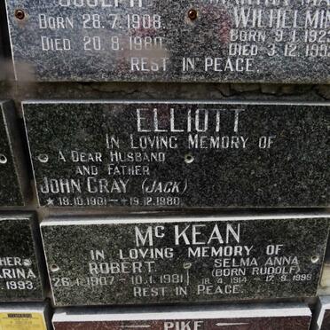 ELLIOTT John Gray 1901-1980