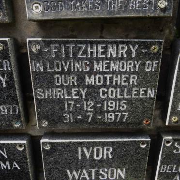 FITZHENRY Shirley Colleen 1915-1977