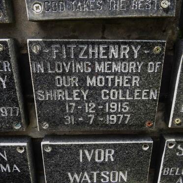 FITZHENRY Shirley Colleen 1915-1977