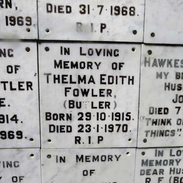 FOWLER Thelma Edith nee BUTLER 1915-1970