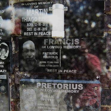 FRANCIS Patrick Harold 1966-2019