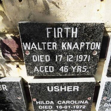 FIRTH Walter Knapton -1971