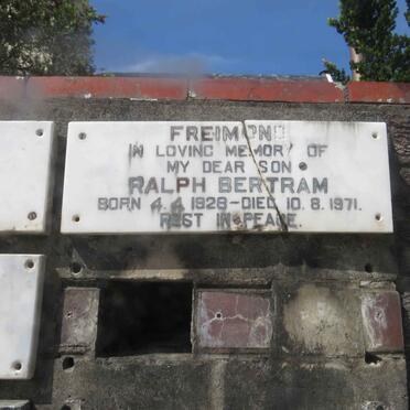 FREIMOND Ralph Bertram 1928-1971