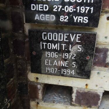 GOODEVE T.L.S. 1906-1972 &amp; Elaine 1907-1994