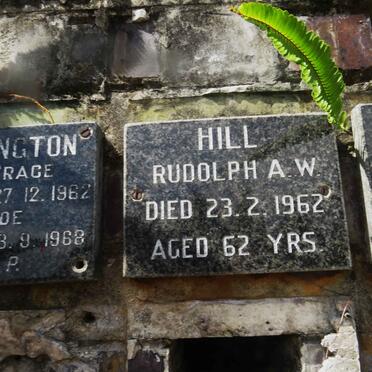 HILL Rudolph A.W. -1962