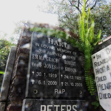 HART Robert Kidson 1922-2009 &amp; Emma Grace JONES 1919-2000