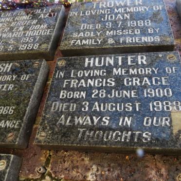 HUNTER Francis Grace 1900-1988