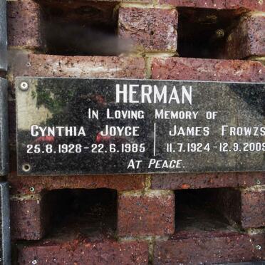 HERMAN James Frowzs 1924-2009 &amp; Cynthia Joyce 1928-1985