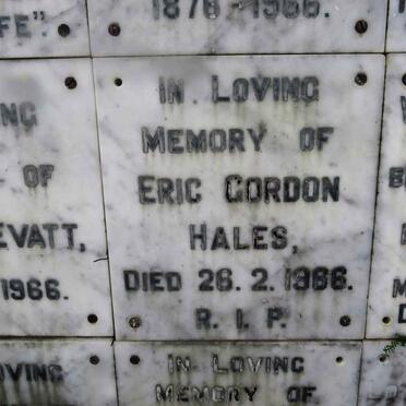 HALES Eric Gordon -1966