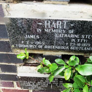 HART James -1965 &amp; Catharine Stewart -1979