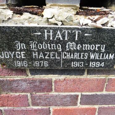 HATT Charles William J. 1913-1994 &amp; Joyce Hazel 1916-1976