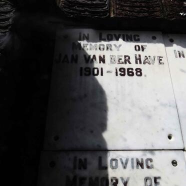 HAVE Jan, van der 1901-1968