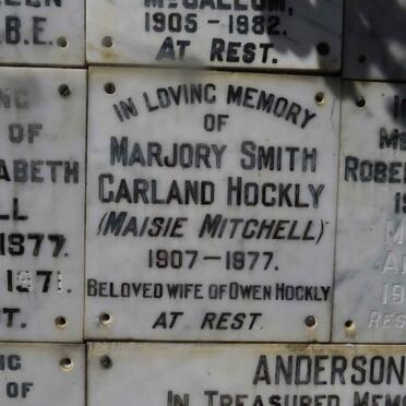 HOCKLY Marjorie Smith Garland 1907-1977