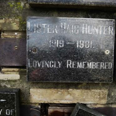 HUNTER Lister Haig 1919-1981