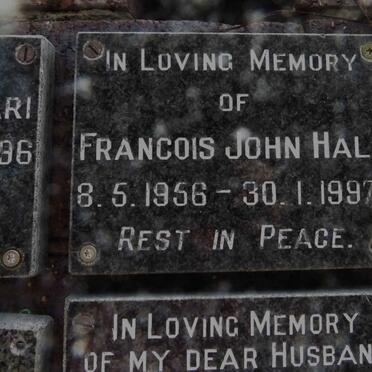 HALL Francois John 1956-1997