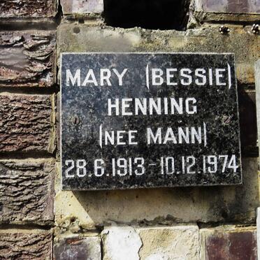 HENNING Mary nee MANN 1913-1974
