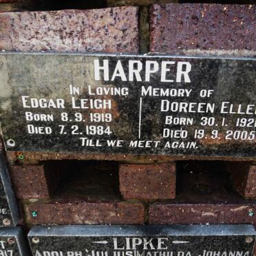 HARPER Edgar Leigh 1919-1984 &amp; Doreen Ellen 1921-2005