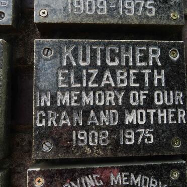 KUTCHER Elizabeth 1908-1975