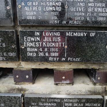 KOCKOTT Edwin Julius Ernest 1916-1981