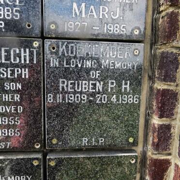KOEKEMOER Reuben P.H. 1909-1986