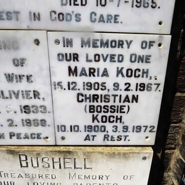 KOCH Christian 1900-1972 &amp; Maria 1905-1967