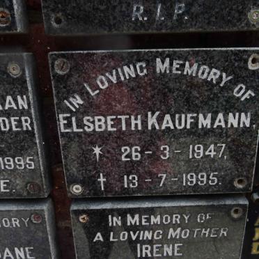 KAUFMAN Elsbeth 1947-1995