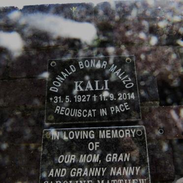 KALI Donald Bonar Malizo 1927-2014