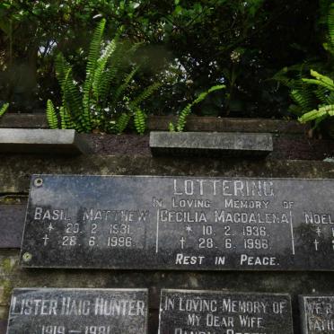 LOTTERING Basil Matthew 1931-1996 &amp; Cecilia Magdalena 1936-1996 :: LOTTERING Noeleen Susan 1962-1996