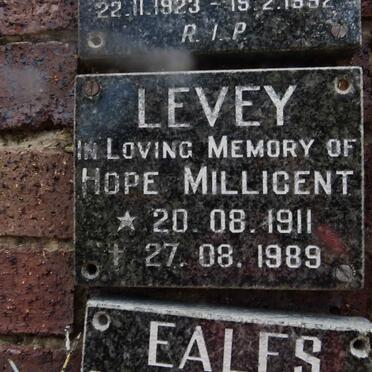 LEVEY Hope Millicent 1911-1989