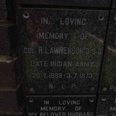 LAWRENSON R. 1899-1973