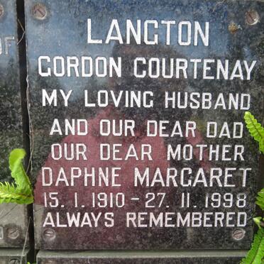 LANGTON Gordon Courtenay &amp; Daphne Margaret 1910-1998