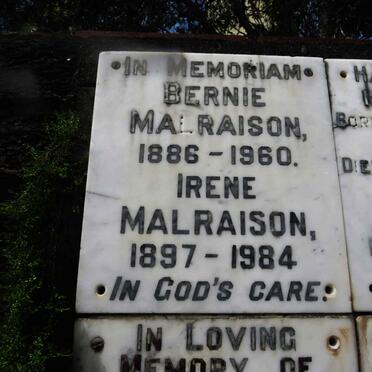 MALRAISON Bernie 1886-1960 &amp; Irene 1897-1984