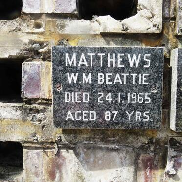 MATTHEWS W.M. Beattie -1965