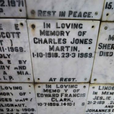 MARTIN Charles Jones 1918-1969
