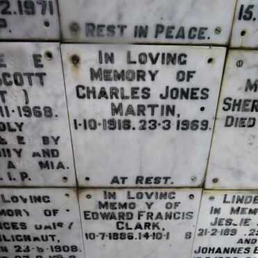 MARTIN Charles Jones 1918-1969