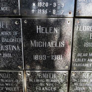 MICHAELIS Helen 1889-1981