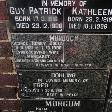 MURDOCH George Henry Gould 1931-1988