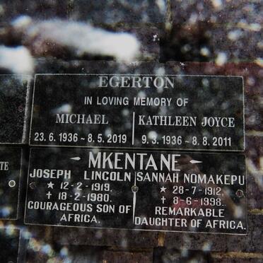 MKENTANE Joseph Lincoln 1919-1980 &amp; Sannah Nomakepu 1912-1998