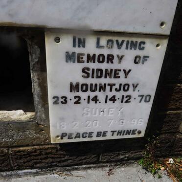 MOUNTJOY Sidney 1914-1970 &amp; Sukey 1920-1996