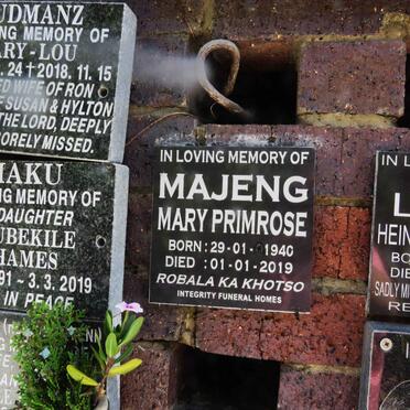 MAJENG Mary Primrose 1940-2019